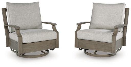 Rainier Ranch - Swivel Glider Chair With Cushion - Brown / Beige Signature Design by Ashley®