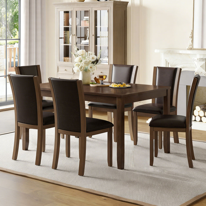 Dining Table Set With Upholstered Chairs, Rectangular Dining Table Set Home Essentials