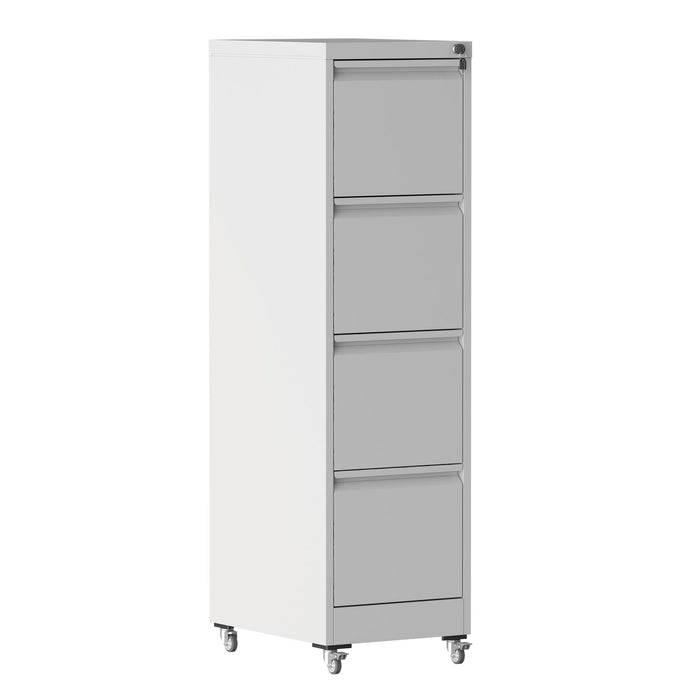 Drawer Metal Locking Vertical File Cabinet With Wheels Heavy Duty Lockable Storage Home Essentials