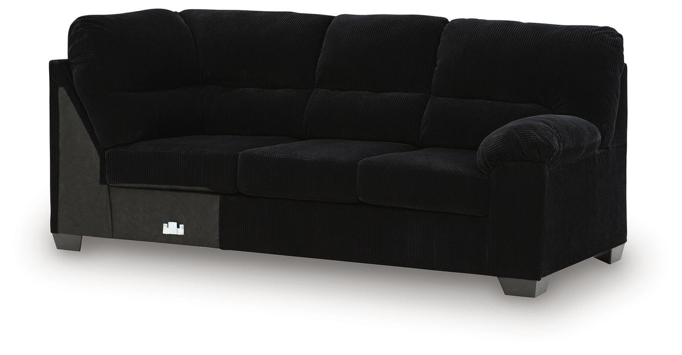 SimpleJoy - RAF Sofa With Corner Wedge - Onyx Signature Design by Ashley®