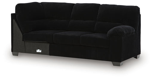 SimpleJoy - RAF Sofa With Corner Wedge - Onyx Signature Design by Ashley®
