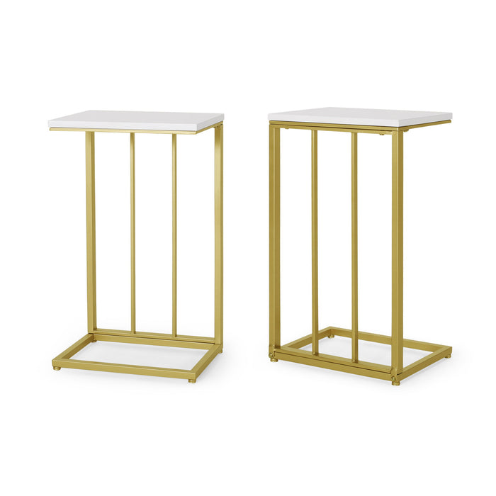 Modern Glam C - Shape End Table Noble House