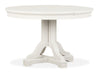 Willowbrook - Extendable 48" Round Dining Table - Egg Shell White Magnussen Furniture