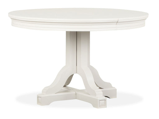 Willowbrook - Extendable 48" Round Dining Table - Egg Shell White Magnussen Furniture
