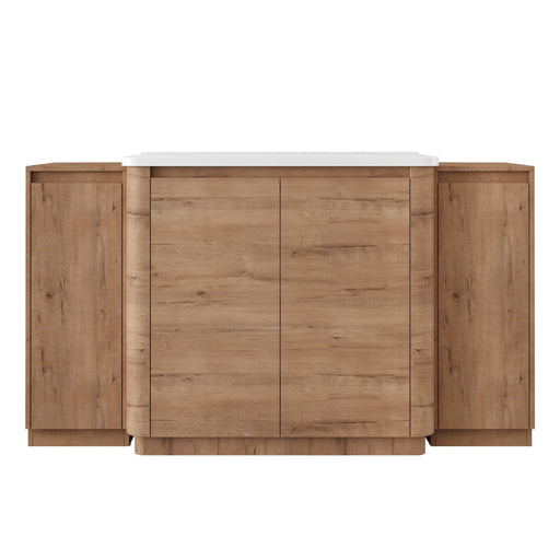Freestanding Bathroom Vanity With Sink, 2 Small Storage Cabinets, Soft Close Doors Home Essentials
