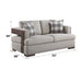 Niamey - Loveseat With 2 Pillows - Fabric & Walnut ACME