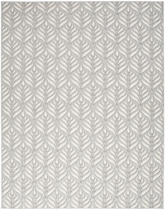 5' X 8' Floral Stain Resistant Non Skid Area Rug - Gray