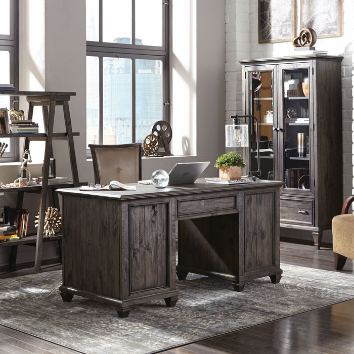 Sutton Place - Executive Desk - Weathered Charcoal Magnussen Furniture