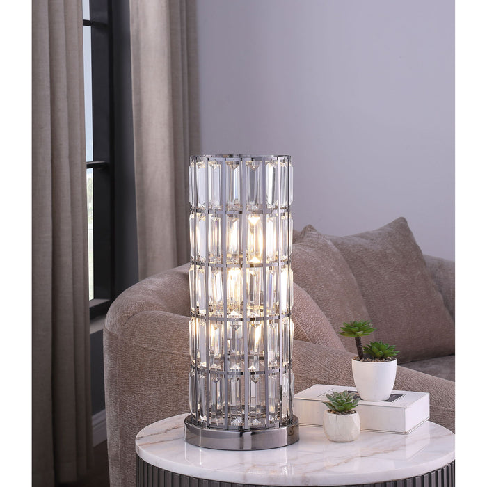 Emilian - Table Lamp With Crystal Shade - Black Furniture Max