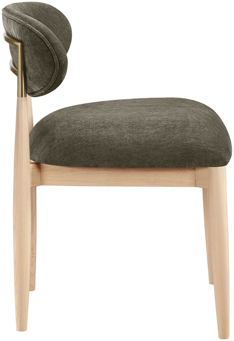 Riccio - Fabric Dining Side Chair (Set of 2) - Natural Frame Meridian Furniture