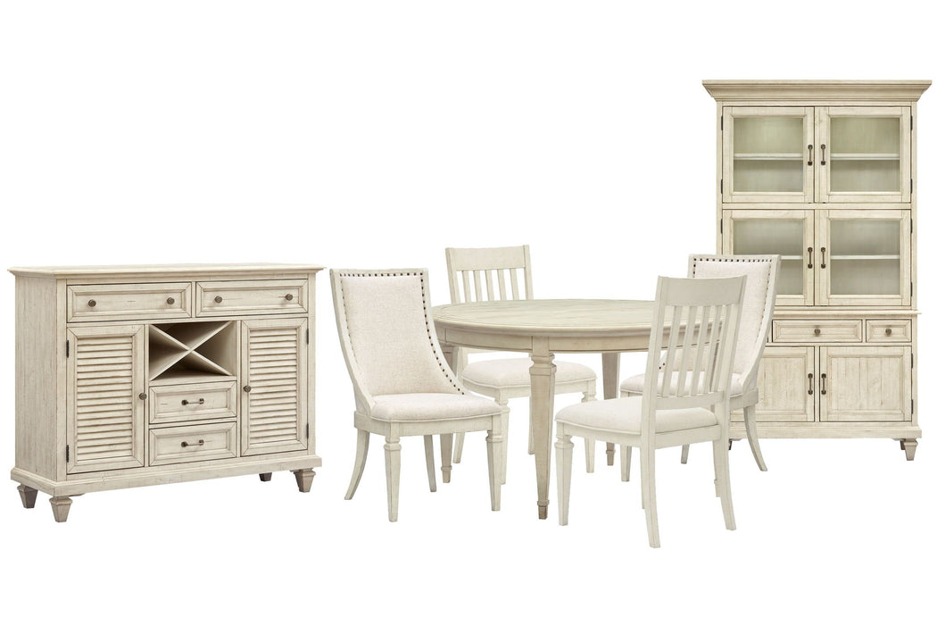 Newport - Extendable Round Dining Table Set Magnussen Furniture