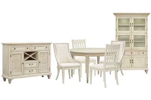 Newport - Extendable Round Dining Table Set Magnussen Furniture