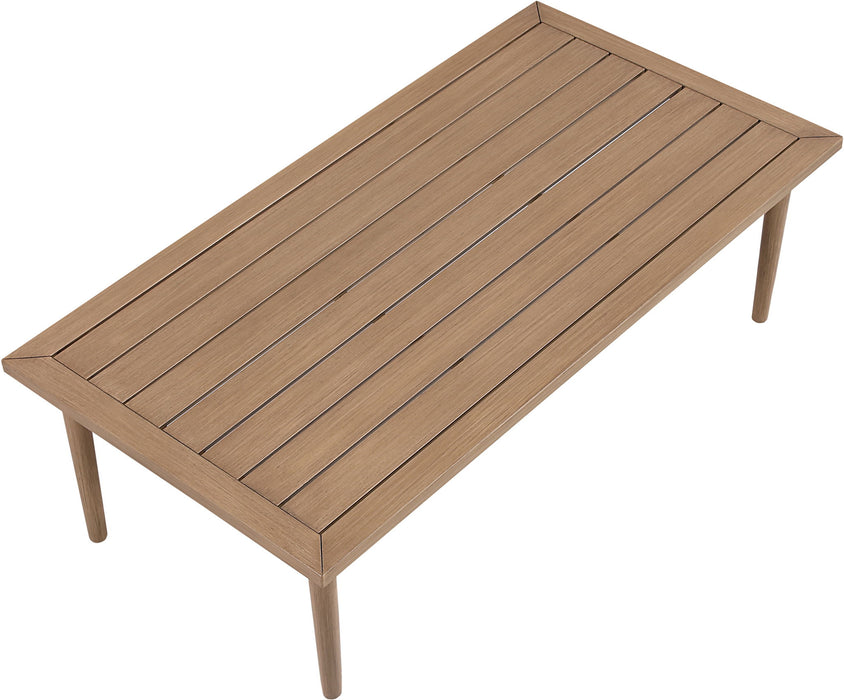 Laguna - Aluminum Outdoor Patio Coffee Table - Natural Meridian Furniture