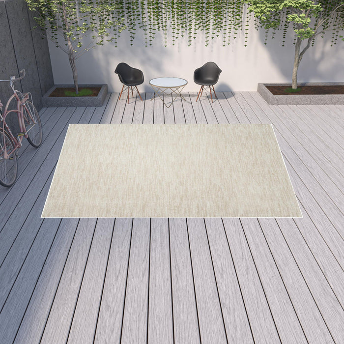 10' X 14' Non Skid Indoor / Outdoor Area Rug - Ivory / Beige