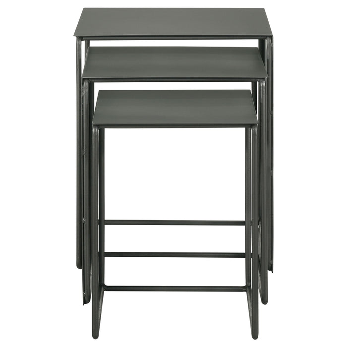 Vestal - 3 Piece Rectangular Nesting Table Set - Gray Furniture Max