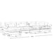 Super Comfort Oversized Modular Sectional Sofa With Movable Ottoman Home Essentials