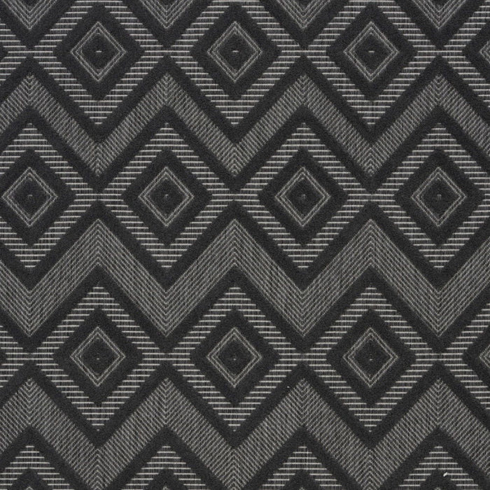 4' X 6' Argyle Indoor / Outdoor Area Rug - Charcoal Black