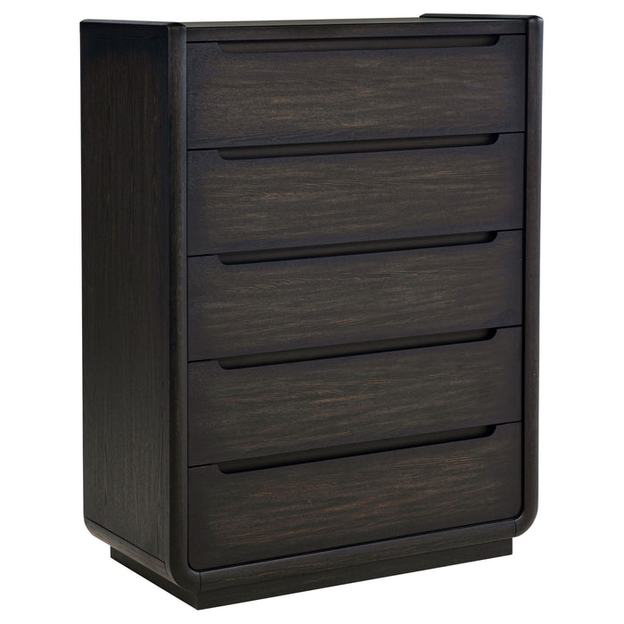 Bangor - 5 Drawer Bedroom Chest - Black Furniture Max