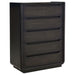 Bangor - 5 Drawer Bedroom Chest - Black Furniture Max