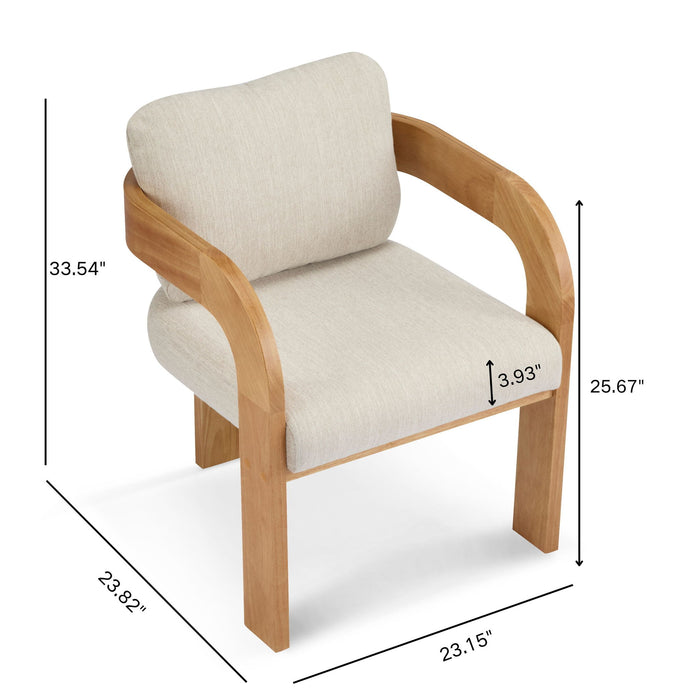 2 Pack Dining Chairs With Pillow Back Noble House