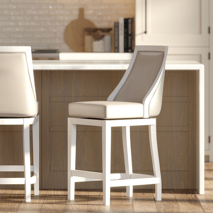 Modern Swivel Stool With Tall Back Home Essentials