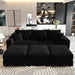 Deep Seat Convertible Sofa With Soft Pillows And Ottomans Home Essentials