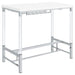 Tonneson - Bar Table With Trestle Base And Wine Storage - White Furniture Max