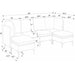 Upholstered Modular Sectional With Medium Firm Seat Cushion - Almond Home Essentials