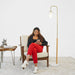 Tall Corner Floor Lamp For Living Room - White Ashcroft Furniture