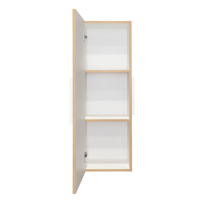 Medicine Single Door Cabinet, Three Shelves - Light Oak / White Home Essentials