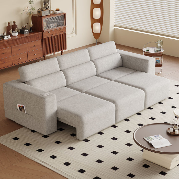 3 Seater Power Recliner Sofa With Wireless Charging And Remote Control Home Essentials