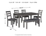 Bridson - RECT DRM Table Set (Set of 6) - Gray Signature Design by Ashley®