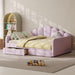 Shell Shaped Upholstered Daybed Frame With Slats Dreamland
