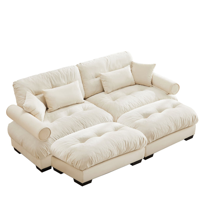 Super Comfort Oversized Modular Sectional Sofa With Movable Ottoman