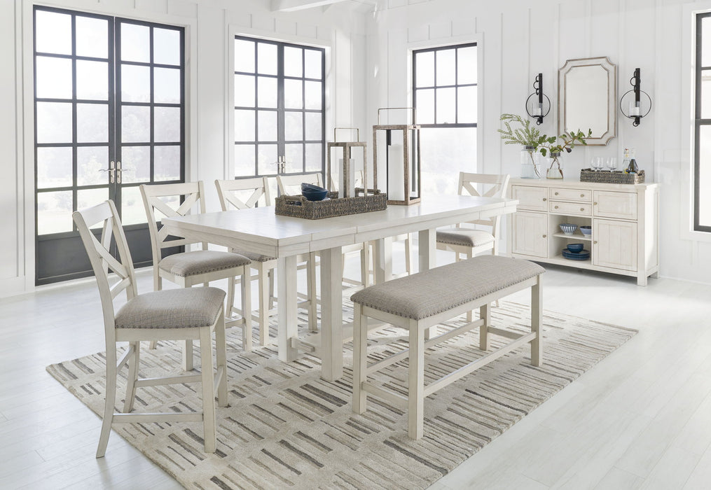 Robbinsdale - Rectangular Counter Height Dining Extension Table Set Signature Design by Ashley®