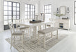 Robbinsdale - Rectangular Counter Height Dining Extension Table Set Signature Design by Ashley®