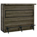 Garrison - 5 Shelf Home Bar Wine Cabinet With Stemware Racks And 12 Bottle Wine Storage - Oak Furniture Max