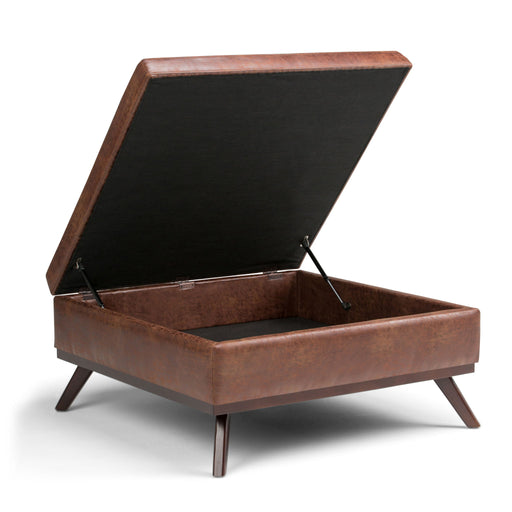 Owen - Multifunctional Square Coffee Table Storage Ottoman Simpli-Home