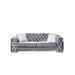 2 Seater Sofa With Button Tufted Diamond Grid & 2 Pillows For Living Room Home Essentials