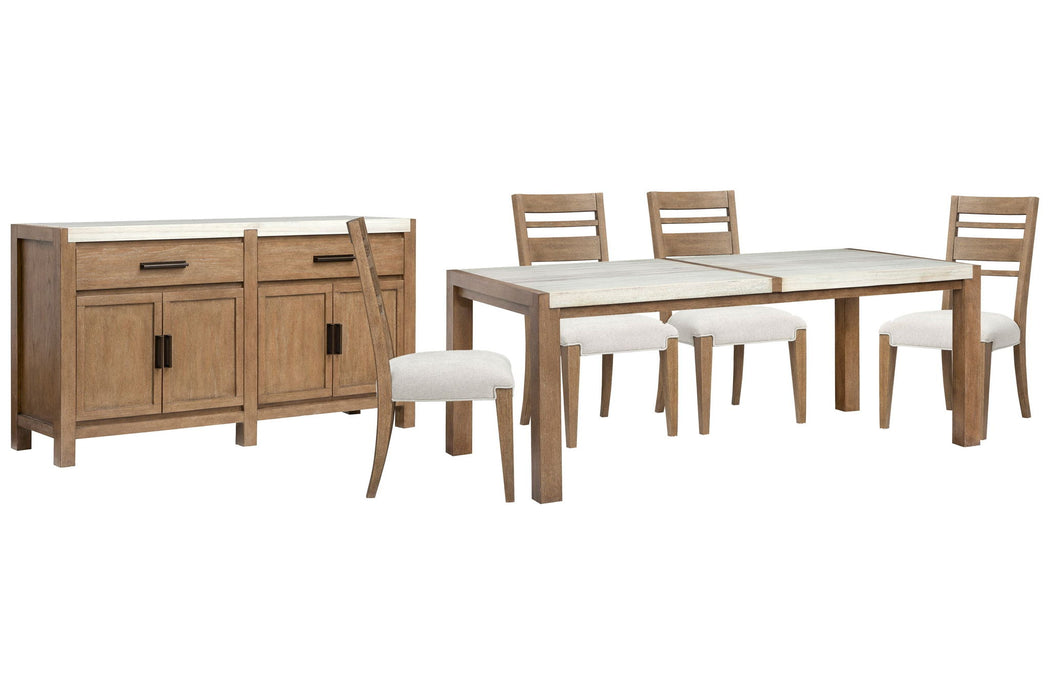 Plum Creek - 6 Piece Rectangular Dining Table Set Magnussen Furniture