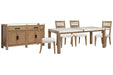 Plum Creek - 6 Piece Rectangular Dining Table Set Magnussen Furniture