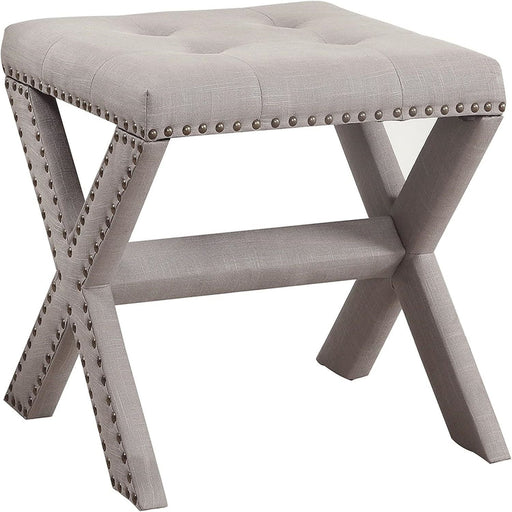 Upholstered Accent Bench With Nailhead Trim Home Essentials