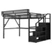 Loft Bed With Desk And Charging Station With Stairs And Light Home Essentials