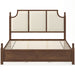Farmhouse Platform Bed Frame & Tall Upholstered Headboard Home Essentials