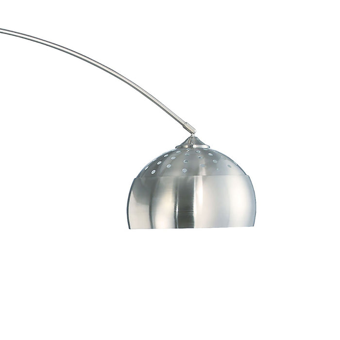Krester - Dome Shade Arc Floor Lamp - Chrome Furniture Max