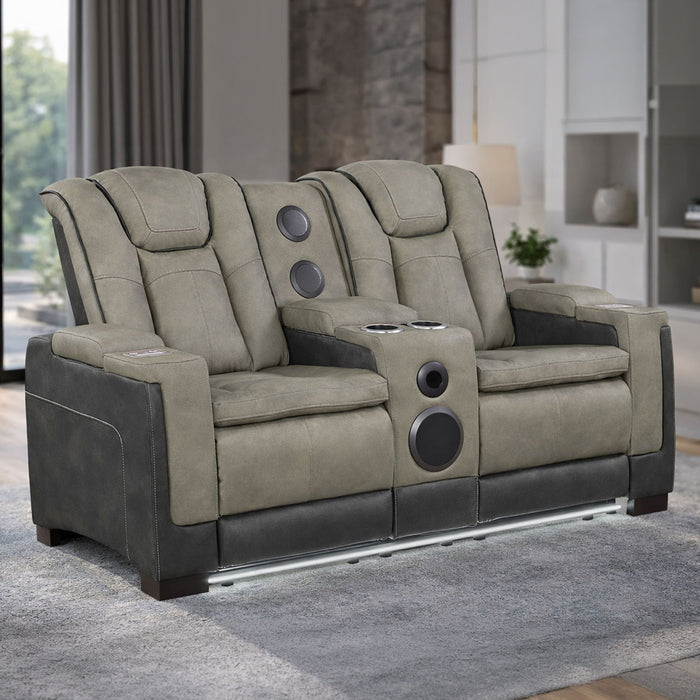 Bruno - Power Reclining Loveseat With Bluetooth Speakers Matrix Furniture Group