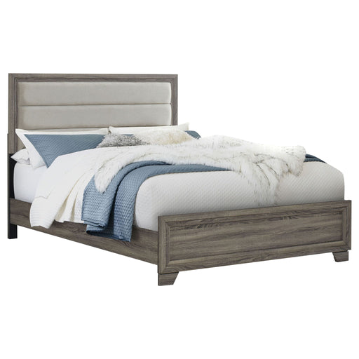 Funston - Queen Bed With Headboard - Brown Oak Furniture Max