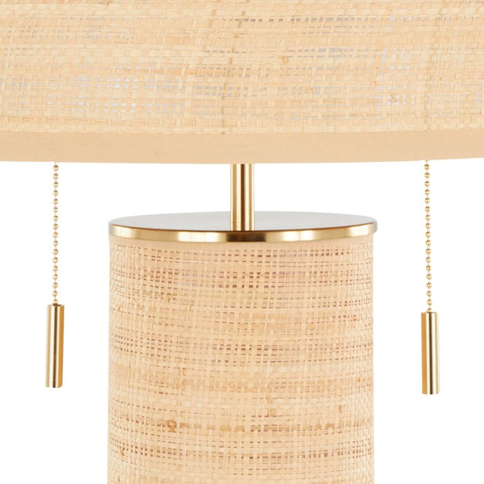 Cylinder - Rattan Contemporary Rattan Table Lamp