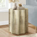 Drum Accent Side Table, Stylish Scalloped Design 8th Street