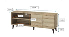 Amidon - TV Stand, With 2 Storage Shelves And 1 Cabinet US Pride